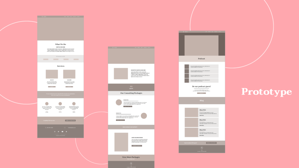 Web Design prototypes