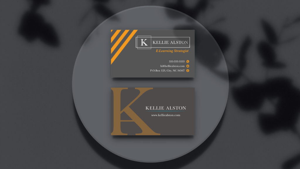 Grey business card design